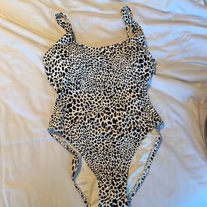Michael Kors Leopard Print One Piece Swimsuit